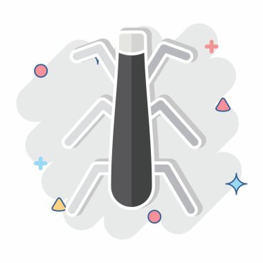 Icon Taşsineği. Böceklerin sembolü. Çizgi roman. dizayn edilebilir