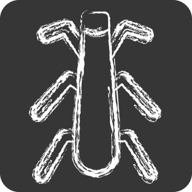 Icon Taşsineği. Böceklerin sembolü. Tebeşir stili. dizayn edilebilir