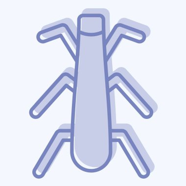 Icon Taşsineği. Böceklerin sembolü. İki ton stili. dizayn edilebilir