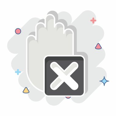 Simge Durağı. Ünlem sembolüyle ilgili. Çizgi roman. dizayn edilebilir