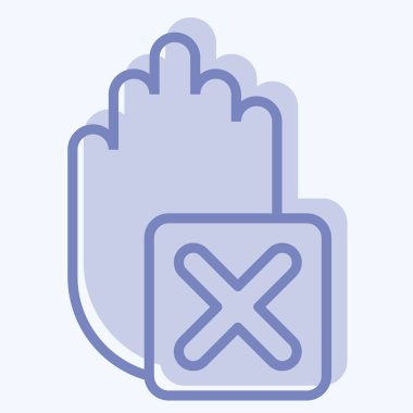 Simge Durağı. Ünlem sembolüyle ilgili. İki ton stili. dizayn edilebilir