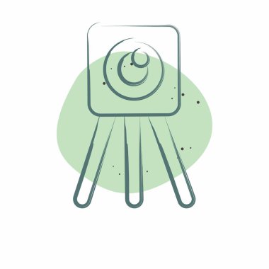 Simge İnceleme Eng. İnşaat Mühendisliği sembolüyle ilgili. Renkli Leke Biçimi. dizayn edilebilir