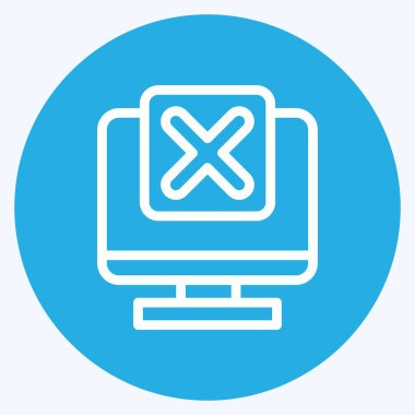 Simge Sistemi. Ünlem sembolüyle ilgili. Mavi gözlü. dizayn edilebilir