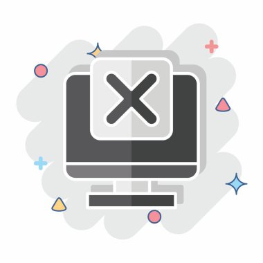 Simge Sistemi. Ünlem sembolüyle ilgili. Çizgi roman. dizayn edilebilir