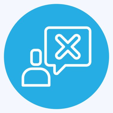 Simge Konuşması. Ünlem sembolüyle ilgili. Mavi gözlü. dizayn edilebilir