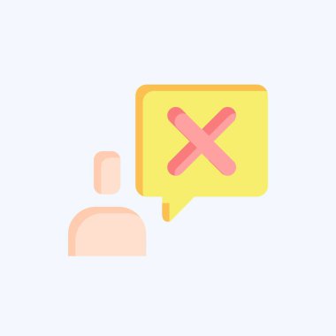 Simge Konuşması. Ünlem sembolüyle ilgili. Düz stil. dizayn edilebilir