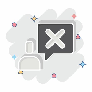 Simge Konuşması. Ünlem sembolüyle ilgili. Çizgi roman. dizayn edilebilir