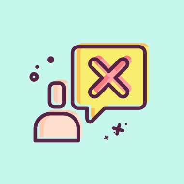 Simge Konuşması. Ünlem sembolüyle ilgili. MBE tarzı. dizayn edilebilir