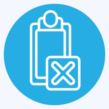 Simge Görevi. Ünlem sembolüyle ilgili. Mavi gözlü. dizayn edilebilir