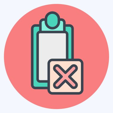 Simge Görevi. Ünlem sembolüyle ilgili. renk arkadaşı stili. dizayn edilebilir