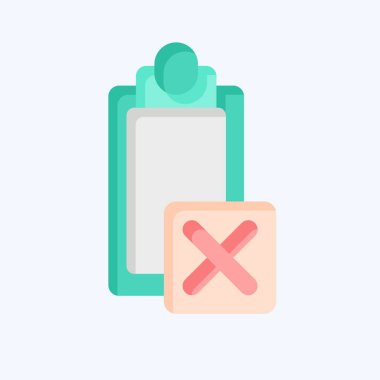 Simge Görevi. Ünlem sembolüyle ilgili. Düz stil. dizayn edilebilir