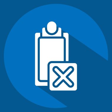 Simge Görevi. Ünlem sembolüyle ilgili. Uzun gölge tarzı. dizayn edilebilir