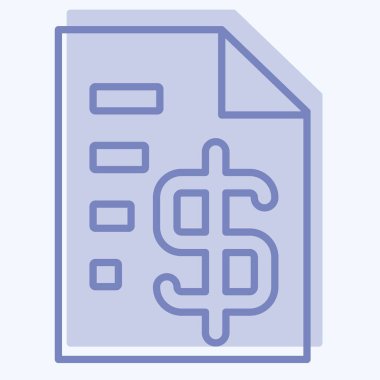 Simge Vergi İadesi. Denetim sembolüyle ilgili. İki ton stili. dizayn edilebilir