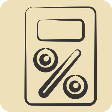 Simge Vergisi. Denetim sembolüyle ilgili. El çizimi tarzı. dizayn edilebilir