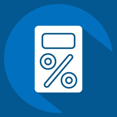 Simge Vergisi. Denetim sembolüyle ilgili. Uzun gölge tarzı. dizayn edilebilir