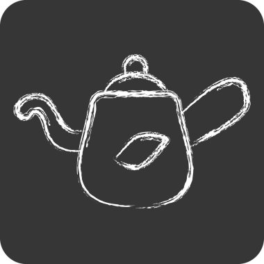 Simge çayı. Kazakistan sembolüyle ilgili. Tebeşir stili. dizayn edilebilir