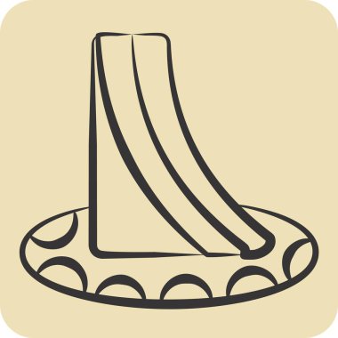 Simge Çadırı. Kazakistan sembolüyle ilgili. El çizimi tarzı. dizayn edilebilir