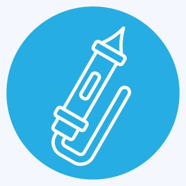 Simge Test Işığı. Tamir Aletleri sembolüyle ilgili. Mavi gözlü. dizayn edilebilir