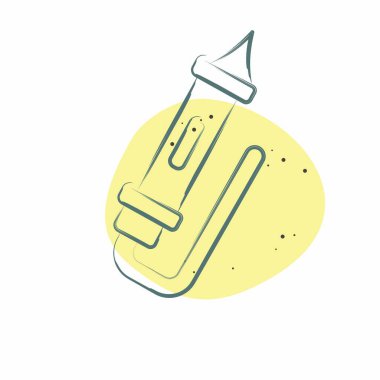 Simge Test Işığı. Tamir Aletleri sembolüyle ilgili. Renkli Leke Biçimi. dizayn edilebilir