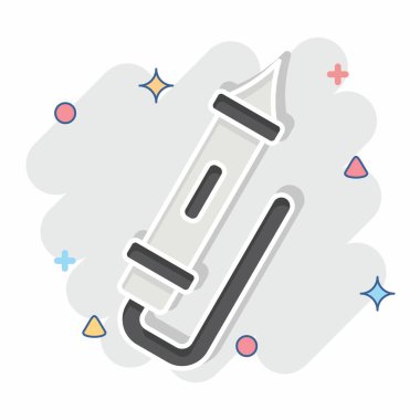 Simge Test Işığı. Tamir Aletleri sembolüyle ilgili. Çizgi roman. dizayn edilebilir