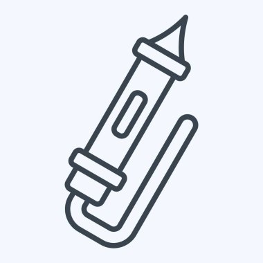 Simge Test Işığı. Tamir Aletleri sembolüyle ilgili. Sıra tarzı. dizayn edilebilir