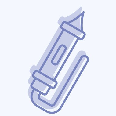 Simge Test Işığı. Tamir Aletleri sembolüyle ilgili. İki ton stili. dizayn edilebilir