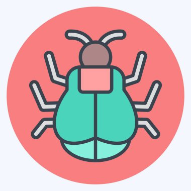 Simge Kenesi. Böceklerin sembolü. renk arkadaşı stili. dizayn edilebilir