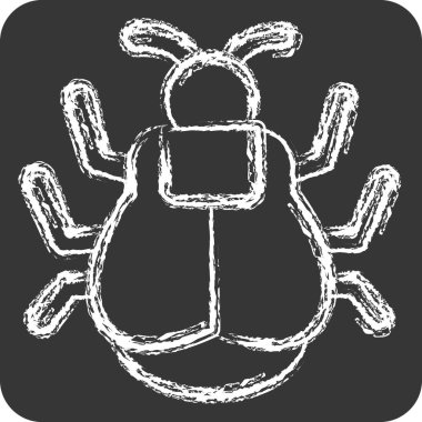 Simge Kenesi. Böceklerin sembolü. Tebeşir stili. dizayn edilebilir