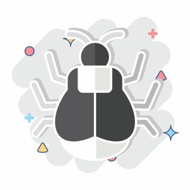 Simge Kenesi. Böceklerin sembolü. Çizgi roman. dizayn edilebilir