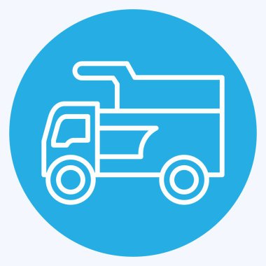 Simge Treni. İnşaat Mühendisliği sembolüyle ilgili. Mavi gözlü. dizayn edilebilir