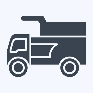 Simge Treni. İnşaat Mühendisliği sembolüyle ilgili. Kabartma tarzı. dizayn edilebilir