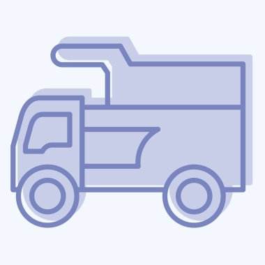 Simge Treni. İnşaat Mühendisliği sembolüyle ilgili. İki ton stili. dizayn edilebilir