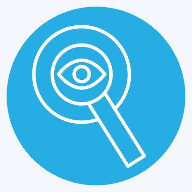 Simge Şeffaflığı. Denetim sembolüyle ilgili. Mavi gözlü. dizayn edilebilir