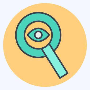 Simge Şeffaflığı. Denetim sembolüyle ilgili. renk arkadaşı stili. dizayn edilebilir