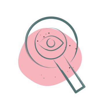 Simge Şeffaflığı. Denetim sembolüyle ilgili. Renkli Leke Biçimi. dizayn edilebilir