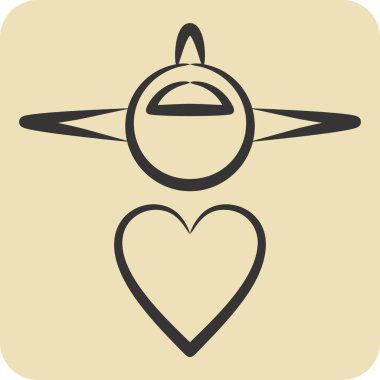 Simge Taşımacılığı. Dünya Barışı sembolüyle ilgili. El çizimi tarzı. dizayn edilebilir