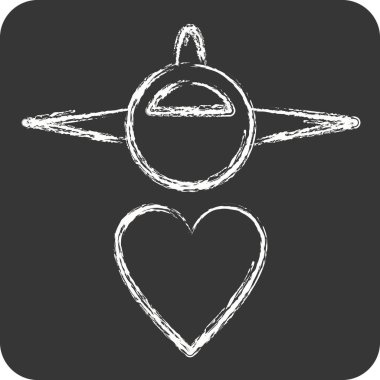 Simge Taşımacılığı. Dünya Barışı sembolüyle ilgili. Tebeşir stili. dizayn edilebilir