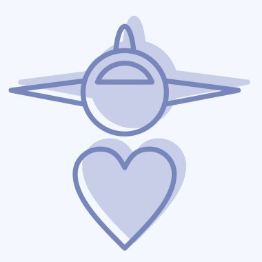 Simge Taşımacılığı. Dünya Barışı sembolüyle ilgili. İki ton stili. dizayn edilebilir