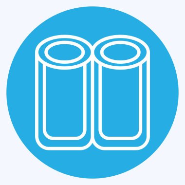 Simge Çöp Geri Dönüşümü. Dünya 'yı Kurtarma sembolüyle ilgili. Mavi gözlü. düzenlenebilir