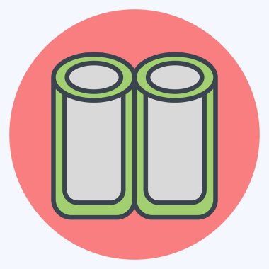 Simge Çöp Geri Dönüşümü. Dünya 'yı Kurtarma sembolüyle ilgili. renk arkadaşı stili. düzenlenebilir