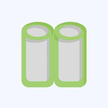 Simge Çöp Geri Dönüşümü. Dünya 'yı Kurtarma sembolüyle ilgili. Düz stil. düzenlenebilir