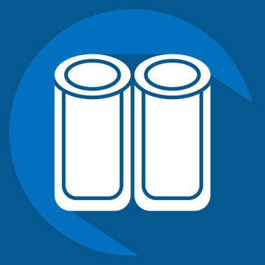 Simge Çöp Geri Dönüşümü. Dünya 'yı Kurtarma sembolüyle ilgili. Uzun gölge tarzı. düzenlenebilir