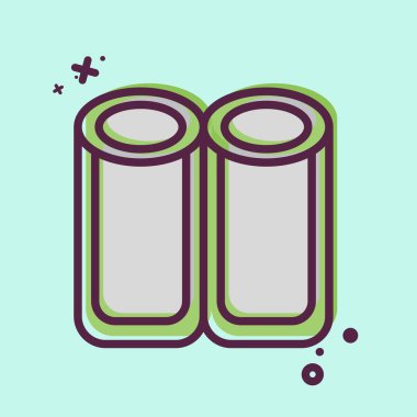 Simge Çöp Geri Dönüşümü. Dünya 'yı Kurtarma sembolüyle ilgili. MBE tarzı. düzenlenebilir