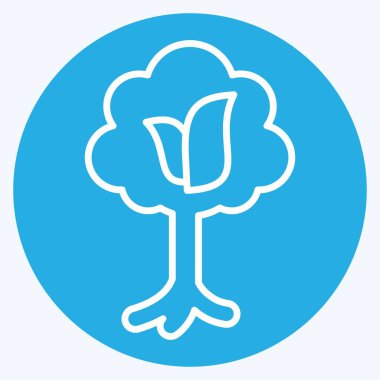 Simge ağacı. Dünya 'yı Kurtarma sembolüyle ilgili. Mavi gözlü. düzenlenebilir