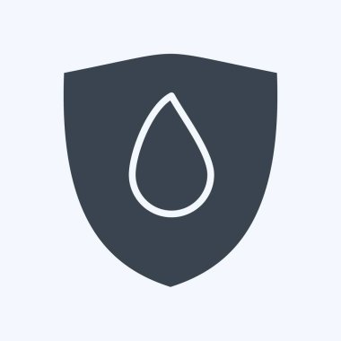 Simge suyuna dayanıklı. Kumaş sembolüyle ilgili. Kabartma tarzı. dizayn edilebilir