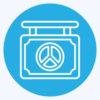 İkon Dünya Barış Kurulu. Dünya Barışı sembolüyle ilgili. Mavi gözlü. dizayn edilebilir