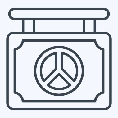 İkon Dünya Barış Kurulu. Dünya Barışı sembolüyle ilgili. Sıra tarzı. dizayn edilebilir