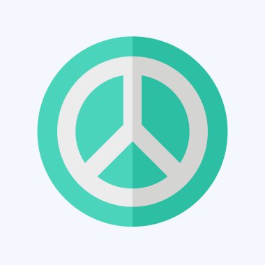 Icon Dünya Barış Logosu. Dünya Barışı sembolüyle ilgili. Düz stil. dizayn edilebilir