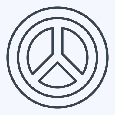 Icon Dünya Barış Logosu. Dünya Barışı sembolüyle ilgili. Sıra tarzı. dizayn edilebilir