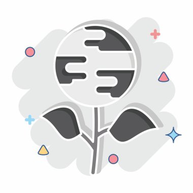 İkon Dünya Barışı. Dünya Barışı sembolüyle ilgili. Çizgi roman. dizayn edilebilir